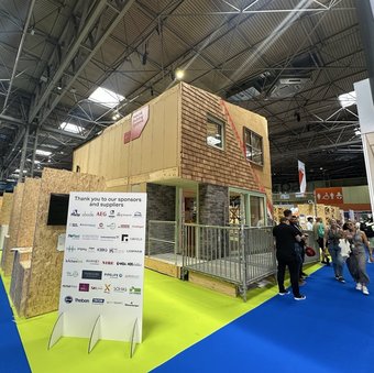 Modular house in exhibition area